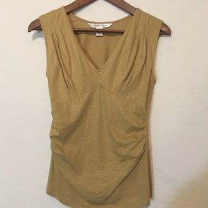 Diane von Furstenberg Gold Sparkle Blouse